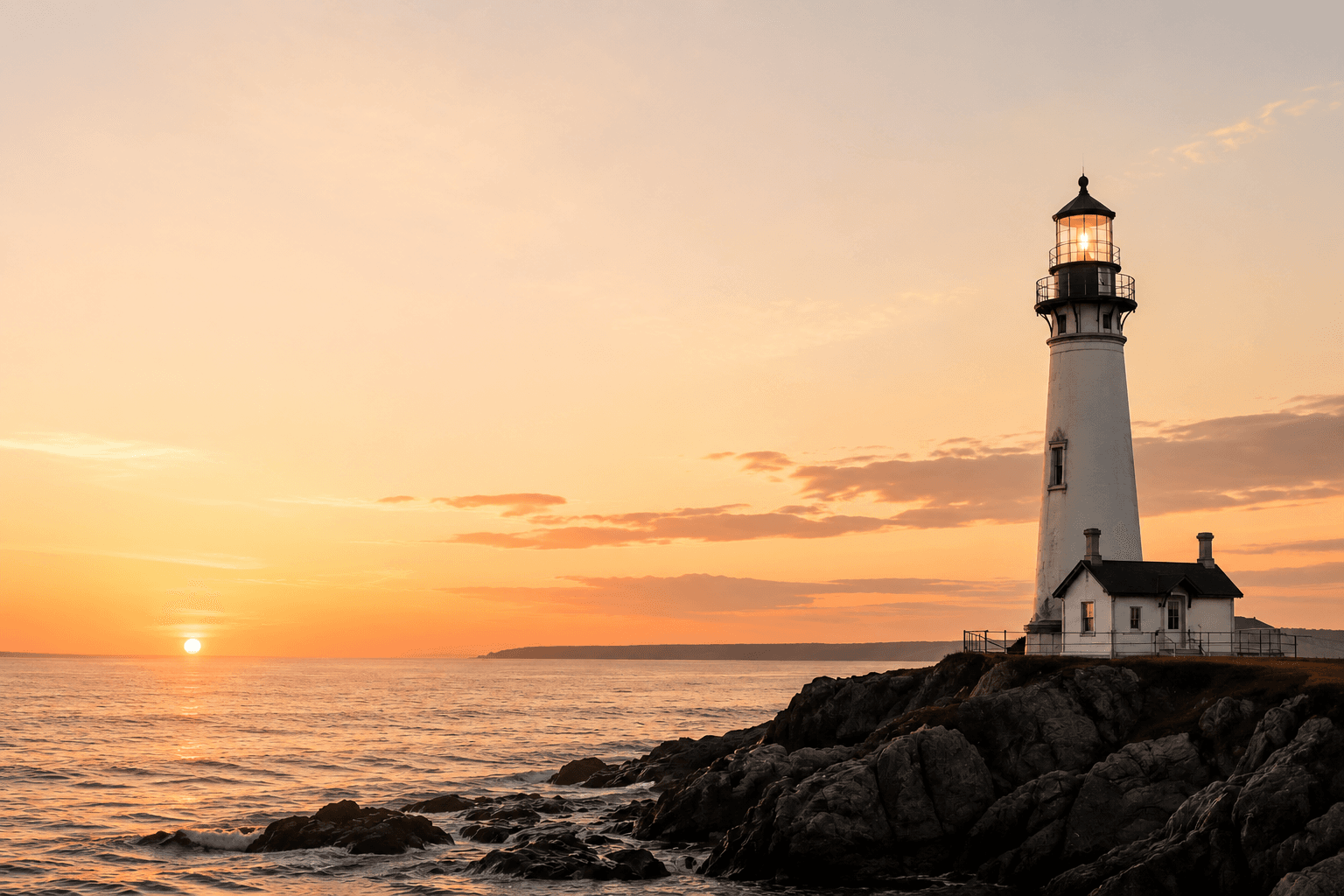 Lighthouse overlooking the coast